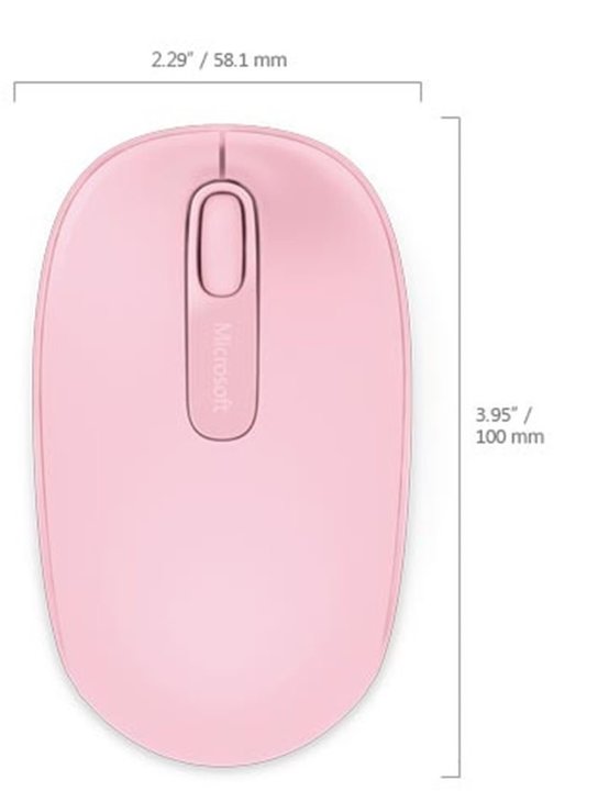 Microsoft Mobile Mouse 1850, světle růžová_1537195724