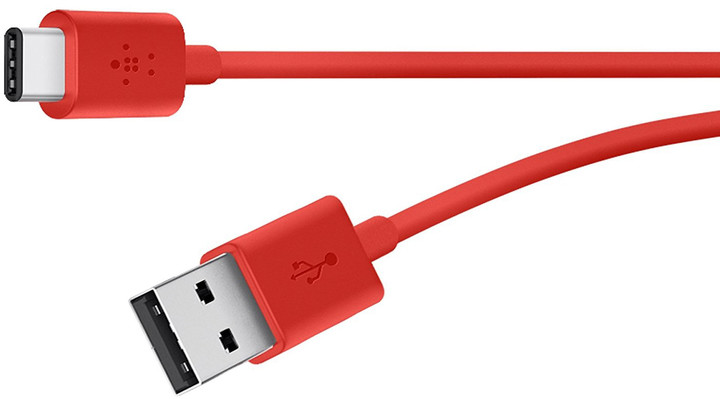 Belkin USB 2.0 USB-C to USB A, 1,8m, červený_744230800