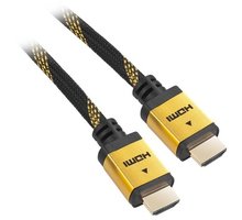 Kabel HDMI 1.4 high speed, ethernet, M/M, 1,5m, opletený, pozlacený, černá barva (v ceně 299 Kč)_1388084291