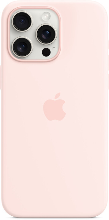 Apple Silikonový kryt s MagSafe pro iPhone 15 Pro Max, světle růžová_1885684028