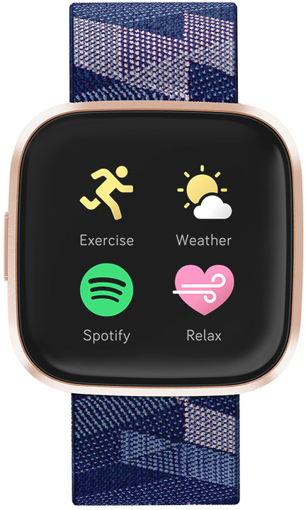 Google Fitbit Versa 2 Special Edition (NFC) - Navy &amp; Pink Woven_392354565