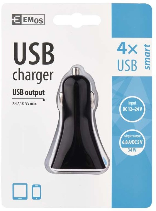 Emos Univerzální USB adaptér do auta 6,8A (34W) max._904582551