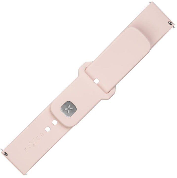 FIXED set silikonových řemínků Silicone Sporty s Quick Release 22mm pro smartwatch, růžová_1396555708