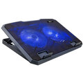 C-TECH chladící podložka CLP-140, 15,6&quot;, 2x 140mm, 2x USB, modré podsvícení_1082417952