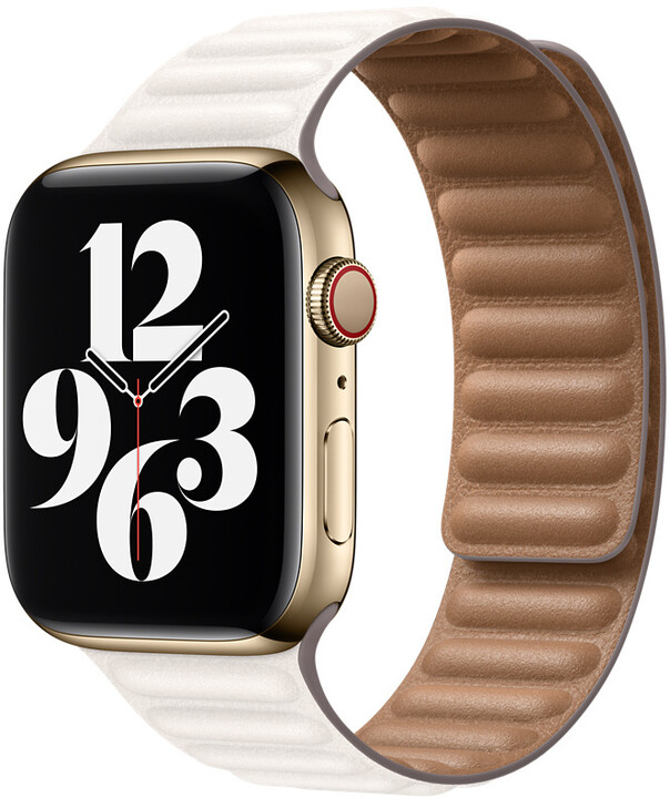 Apple řemínek pro Watch Series, kožený, 44mm, bílá, S_1168377335