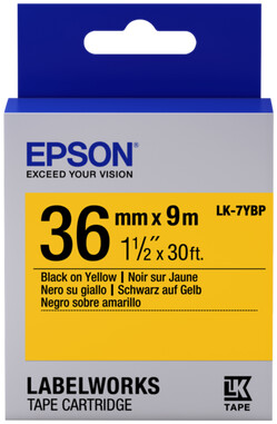 Epson LabelWorks LK-7YBP, páska pro tiskárny etiket, 36mm, 9m, černo-žlutá_1290462057