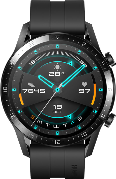 Huawei Watch GT 2, 46mm, Fluoroelastomer Strap, Black_2063167568