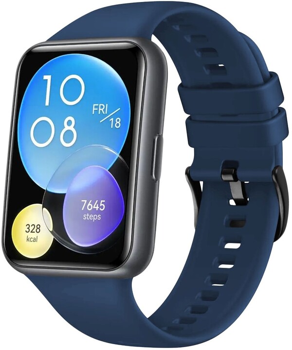 FIXED silikonový řemínek pro Huawei Watch FIT 2, modrá_562831791