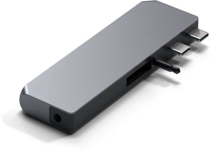 Satechi Aluminium Pro Hub Mini, USB4 96W, 6K@60Hz, 2x USB-A 3.0, Ethernet, USB-C, Audio, šedá_1519901048