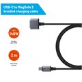 FIXED nabíjecí kabel USB-C - MagSafe 3, opletený, 2m, 140W, šedá_315988580