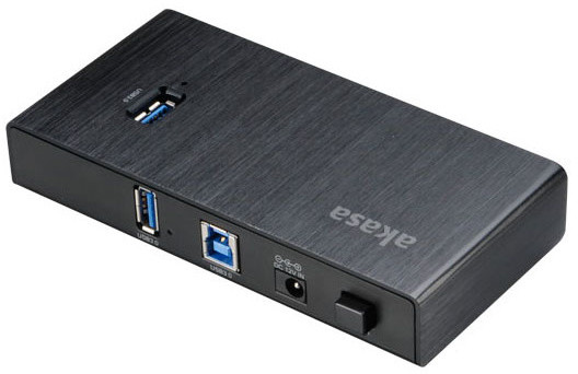 Akasa USB hub Elite 7EX, 7x USB 3.0, 2 nabíjecí porty, černý_1226853019
