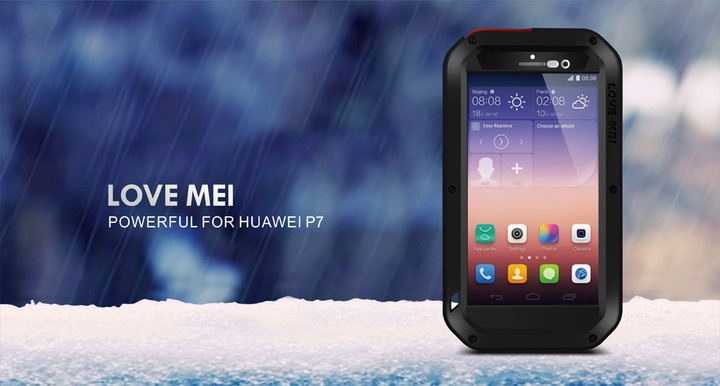 Love Mei Case Huawei P7 Three anti Black+Black+Red_1864226504