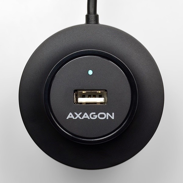 AXAGON HUE-X6GB 4x USB2.0 hub 80cm cable + micro USB OTG BLACK_1529834659