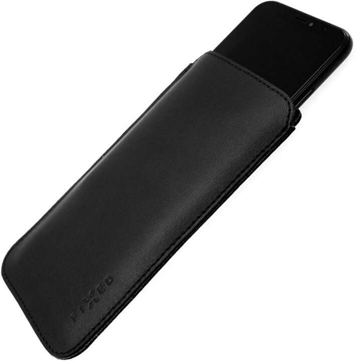 FIXED Slim pouzdro z pravé kůže pro Apple iPhone 11/XR, černé