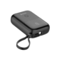 SWISSTEN powerbanka s integrovanými kabely USB-C a Lightning, 22.5W, 10000mAh, černá_2147220676