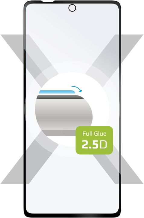 FIXED ochranné sklo Full-Cover pro Motorola Edge 30 Pro 5G, s lepením přes celý displej, černá_619537140