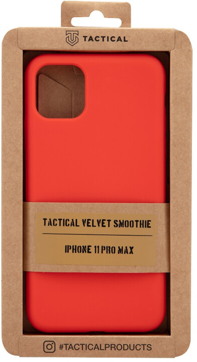 Tactical silikonový kryt Velvet Smoothie pro Apple iPhone 11 Pro Max, oranžová_820571787