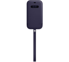 Apple kožený návlek s MagSafe pro iPhone 12/12 Pro, tmavě fialová Poukaz 200 Kč na nákup na Mall.cz