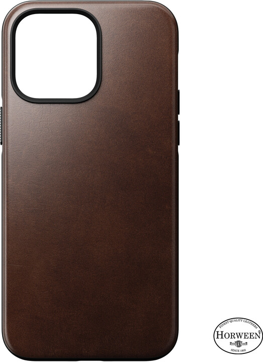 Nomad kožený zadní kryt MagSafe pro Apple iPhone 14 Pro Max, hnědá_1081546837