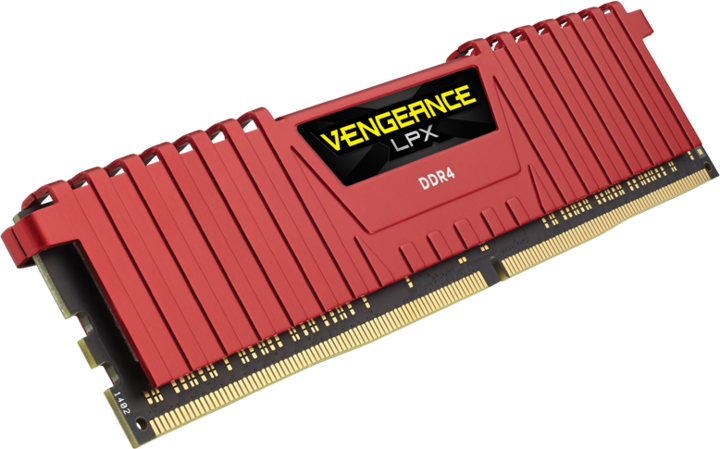 Corsair Vengeance LPX 16 GB (4x4GB) DDR4 2666 CL16, červená_1347523862