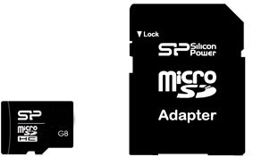 Silicon Power Micro SDHC 8GB Class 10 + adaptér_6569307