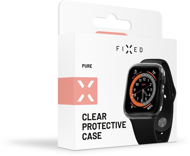 FIXED Ochranné pouzdro Pure s temperovaným sklem pro Apple Watch 40mm, čirá_1324022766