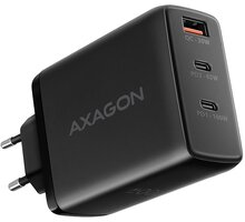 AXAGON síťová GaN nabíječka ACU-DPQ100, 2x USB-C, USB-A, PD3.0/QC4+/PPS/Apple, 100W, černá_376119254