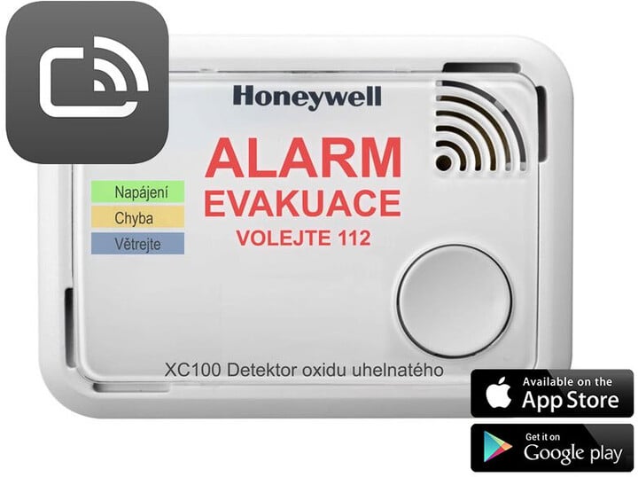 Honeywell XC100-CSSK-A, Smart detektor a hlásič oxidu uhelnatého, Alarm Scan App, CO Alarm_24970355