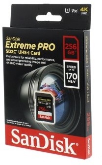 SanDisk SDXC Extreme Pro 256GB 170MB/s UHS-I U3 V30_555355086