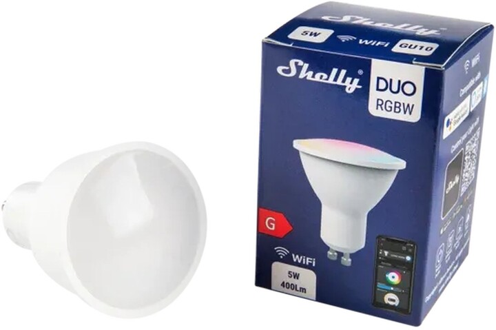 Shelly DUO G10 RGBW, stmívatelná RGBW žárovka, WiFi_900509484