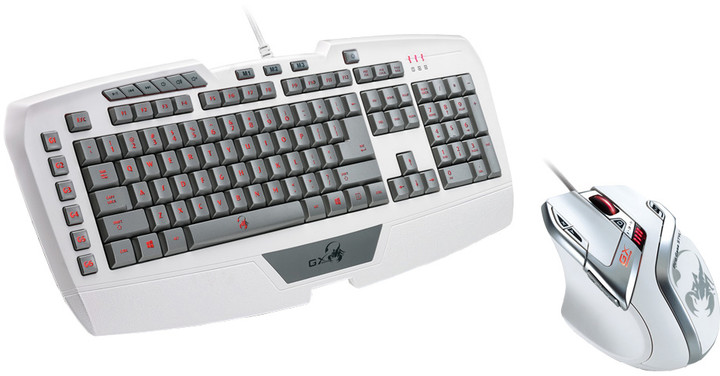 Genius GX Gaming White Edition, set klávesnice a myš_435761770