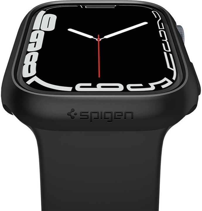 Spigen ochranný kryt Thin Fit pro Apple Watch 7 45mm, černá_1258785968