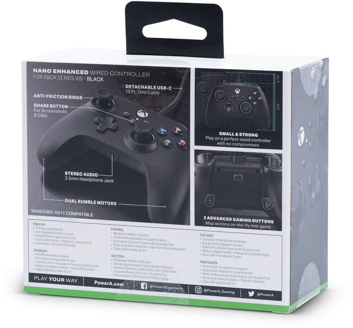 PowerA Nano Enhanced Wired Controller, černá (PC, Xbox Series, Xbox ONE)_1022461769