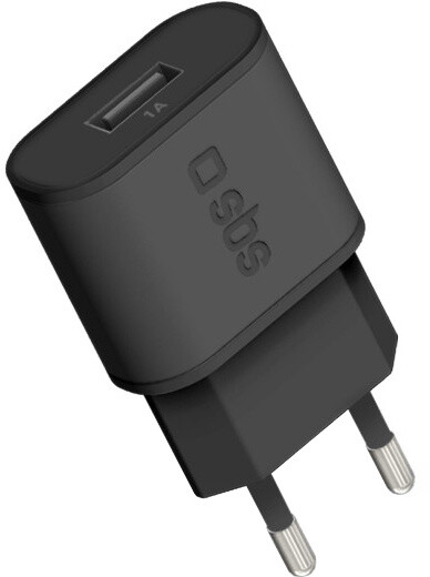 SBS Cestovní adaptér,1x USB, 1000 mA, černá_1190839862