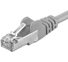 Premiumcord síťový kabel S/FTP Cat 5E - 2m, šedá