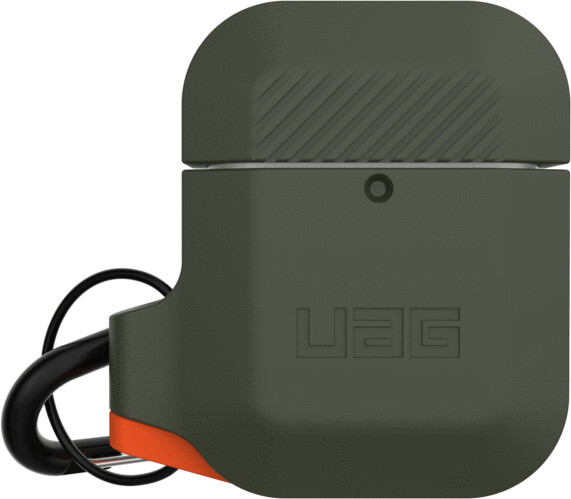 UAG silikonové pouzdro pro Airpods, olivovo/oranžová_1071789375