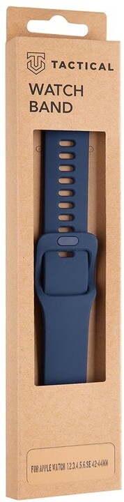 Tactical 795 silikonový řemínek pro Apple Watch 4/5/6/SE, 42/44mm, tmavě modrá_1411660358