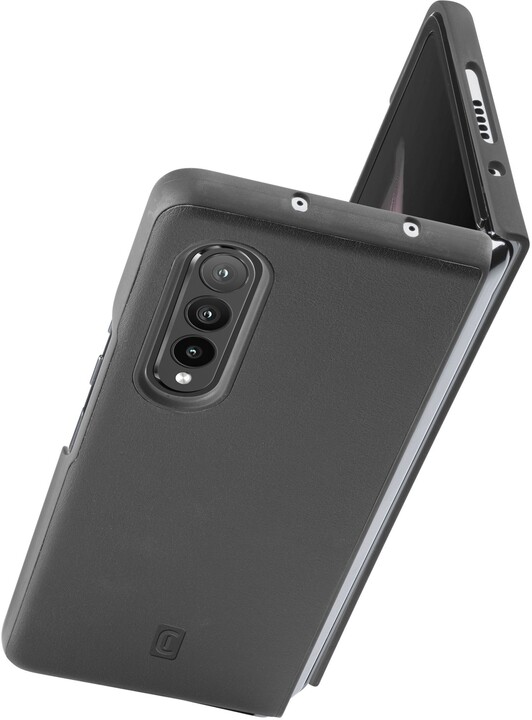 Cellularline zadní kryt Fit Duo pro Samsung Galaxy Z Fold4, PU kůže, černá_1719007473