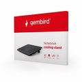 Gembird podstavec pod notebook, pro notebooky do 15", 125m větrák, LED, černá