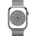 Apple Watch Series 8, Cellular, 45mm, Silver Stainless Steel, Silver Milanese Loop_952827574