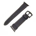 FIXED Berkeley kožený řemínek pro Apple Watch 42mm a 44mm s černou sponou, uhlově černý_1586252349