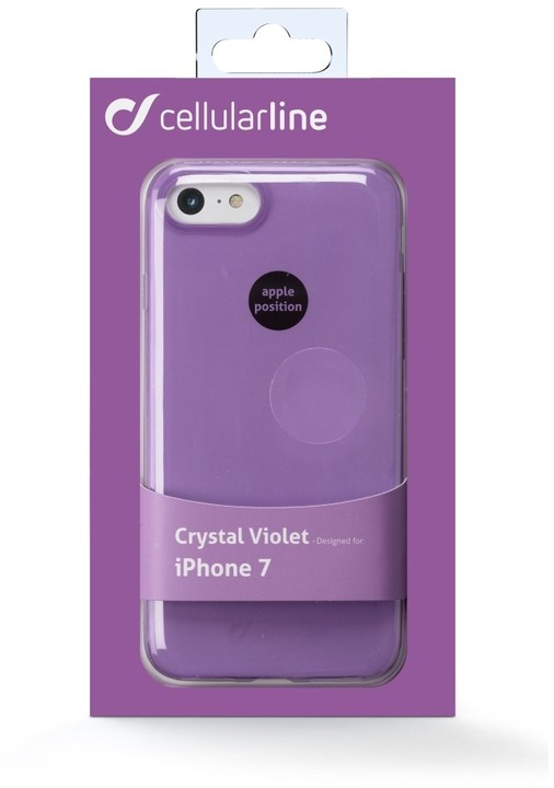 CellularLine COLOR barevné gelové pouzdro pro Apple iPhone 7, fialové_851724517