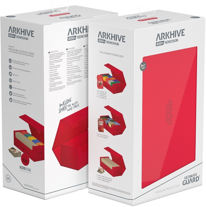 Krabička na karty Ultimate Guard - Arkhive 800+, červená_67666422