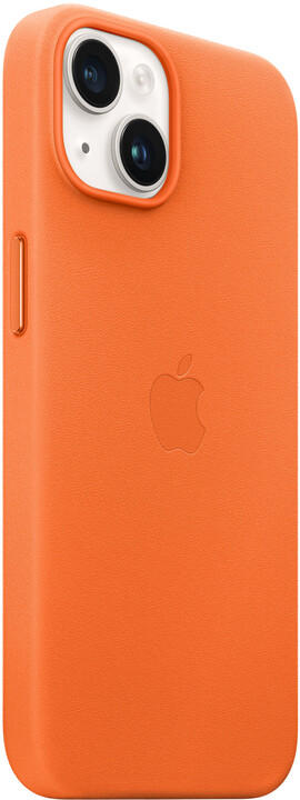 Apple kožený kryt s MagSafe pro iPhone 14, oranžová_929590702