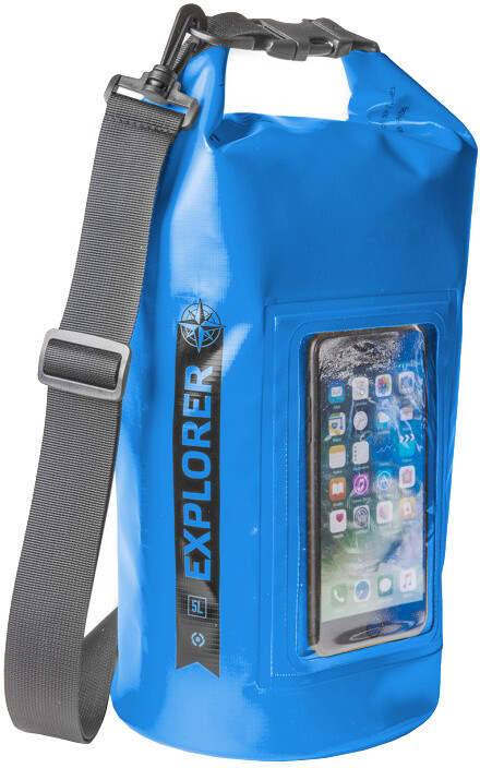 CELLY voděodolný vak Explorer 5L s kapsou na telefon do 6,2&quot;, modrý_1822035108