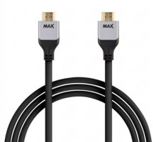 MAX kabel HDMI, 2x HDMI A samec opletený 1,5m, černá_2114706431