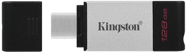 Kingston DataTraveler 80 - 128GB, černá/stříbrná_963783161