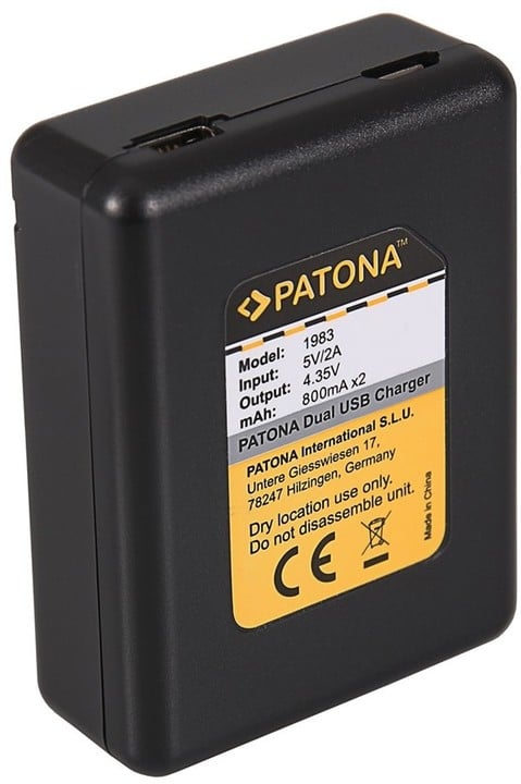 Patona sada pro digitální kameru Dual GoPro Hero 4 nabíječka + 2x baterie 1160mAh USB_1573508016