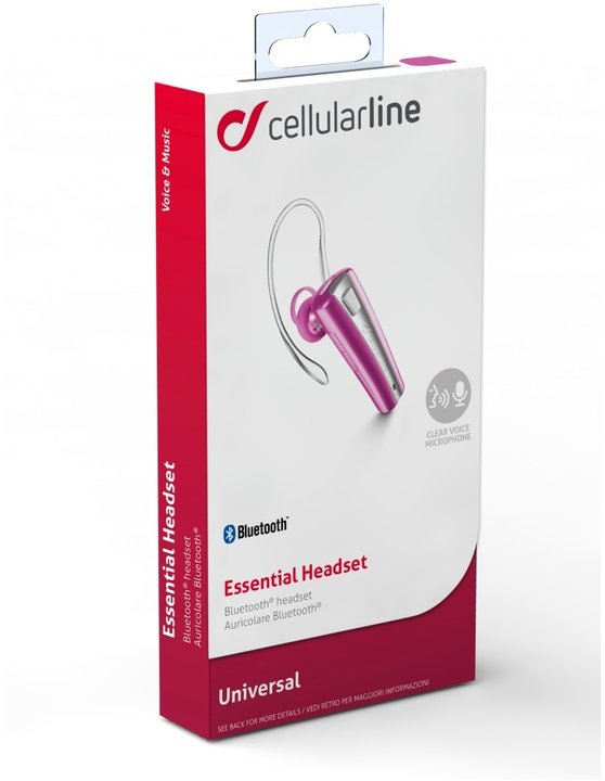 CellularLine headset Essential , BT v 3.0, růžová_2097721324