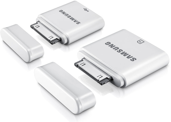 Samsung adaptéry EPL-1PLR, 30pin-&gt;USB HOST (F) a 30pin-&gt;SD, bílá_1909615767